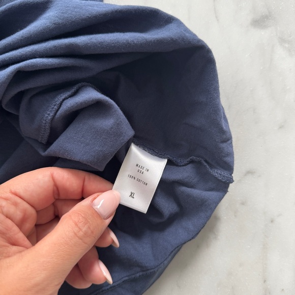 Letluv Summer Day Graphic Tee ‘Boat Day’ Navy Blue Nautical T-Shirt Vintage Wash - Picture 2 of 2